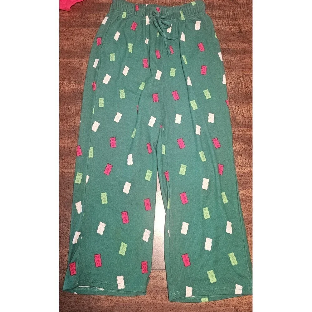 Haribo Pajamas Unisex NWOT Green Red Christmas Holiday Soft Gummy Bear Size XXS